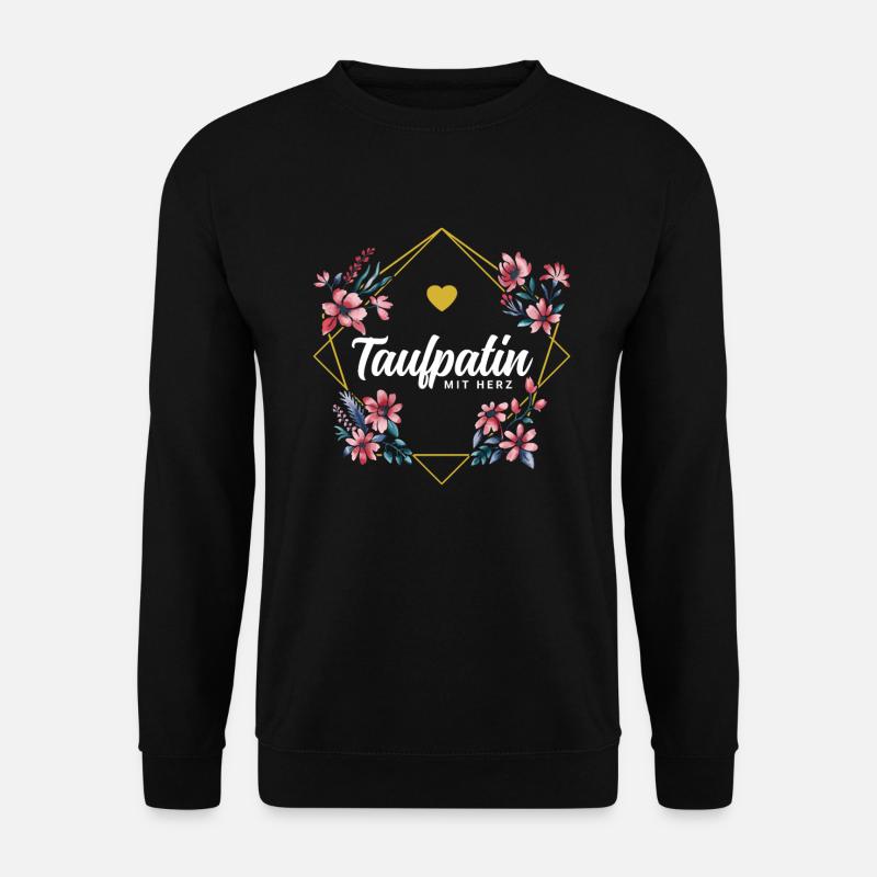 Taufpatin mit Herz - Unisex Pullover - Schwarz