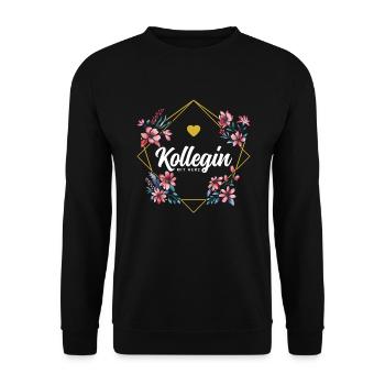 Kollegin mit Herz - Unisex Pullover - Schwarz - Vorne - Alina (178cm) & Michal (187cm)