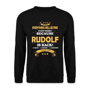 Everything will be fine Rudolf Is back - Unisex Sweatshirt - black - Front - Alina (178cm) & Michal (187cm)