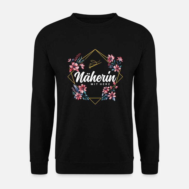 Näherin mit Herz - Unisex Pullover - Schwarz