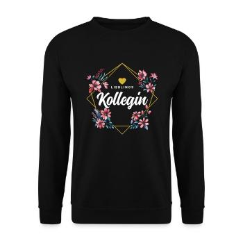 Lieblingskollegin - Unisex Pullover - Schwarz - Vorne - Alina (178cm) & Michal (187cm)