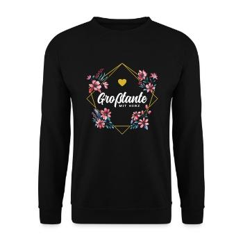 Großtante mit Herz - Unisex Pullover - Schwarz - Vorne - Alina (178cm) & Michal (187cm)