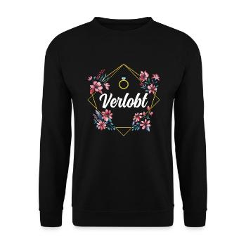Verlobt - Unisex Pullover - Schwarz - Vorne - Alina (178cm) & Michal (187cm)