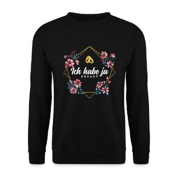 Ich Habe Ja Gesagt - Unisex Pullover - Schwarz - Vorne - Alina (178cm) & Michal (187cm)