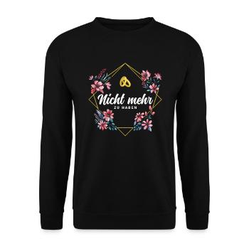Nicht Mehr Zu Haben - Unisex Pullover - Schwarz - Vorne - Alina (178cm) & Michal (187cm)