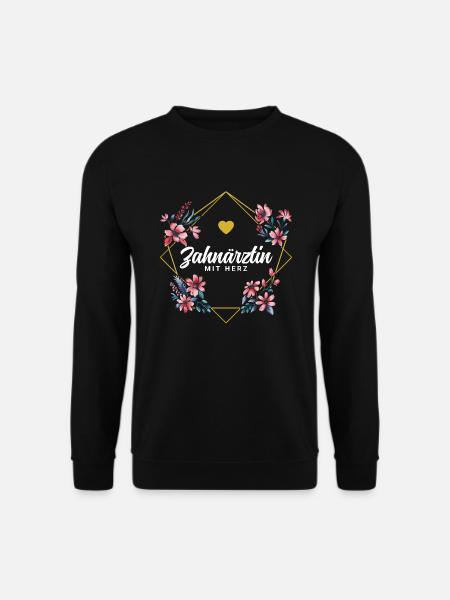Zahnärztin mit Herz - Unisex Pullover - Schwarz