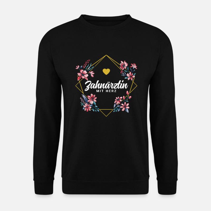 Zahnärztin mit Herz - Unisex Pullover - Schwarz