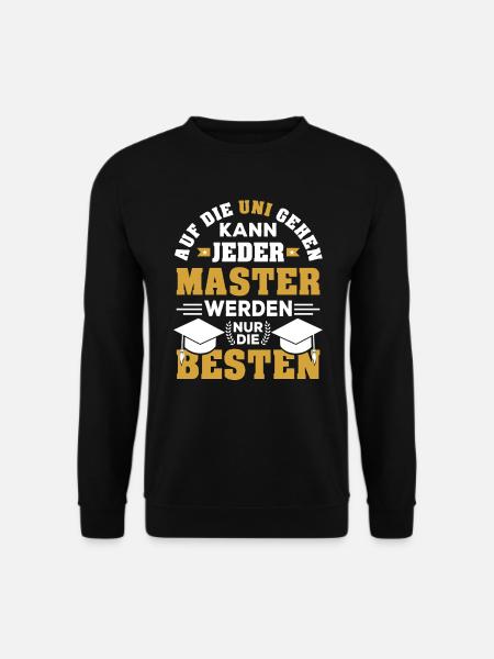 Master Abschluss bestanden Student Uni Geschenk - Unisex Pullover - Schwarz