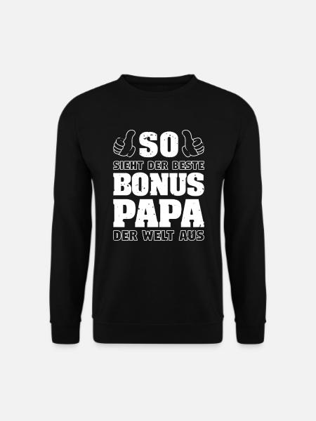 Bonus Papa Stiefvater Stiefpapa Vatertag Geschenk - Unisex Pullover - Schwarz