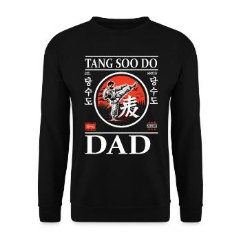 Tang-so-Do Dad Design avec Karateka - Sweat-shirt Unisexe - noir - Devant - Alina (178cm) & Michal (187cm)