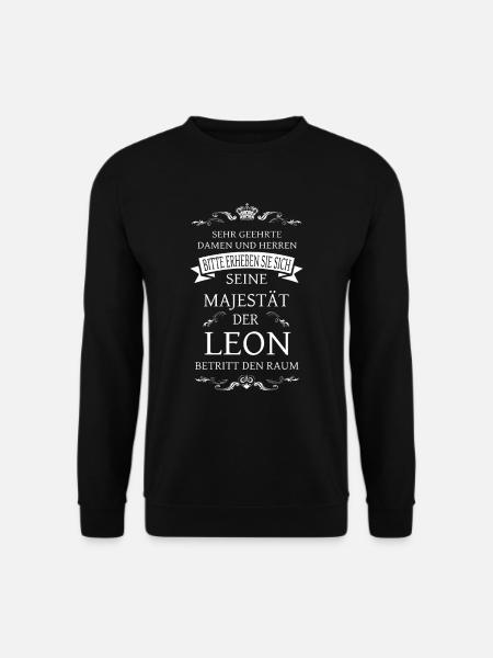 Seine Majestät der Leon betritt den Raum - Unisex Pullover - Schwarz