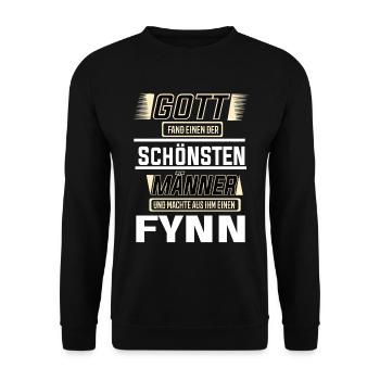 Gernot der schönste Mann von Gott geformt Design - Unisex Pullover - Schwarz - Vorne - Alina (178cm) & Michal (187cm)