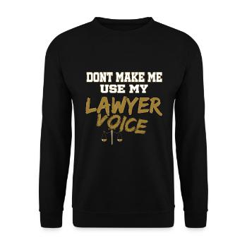 Avocat Avocat Law Judge Law Gift 36 - Sweat-shirt Unisexe - noir - Devant - Alina (178cm) & Michal (187cm)