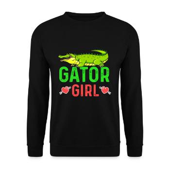 Alligator - Unisex Pullover - Schwarz - Vorne - Alina (178cm) & Michal (187cm)