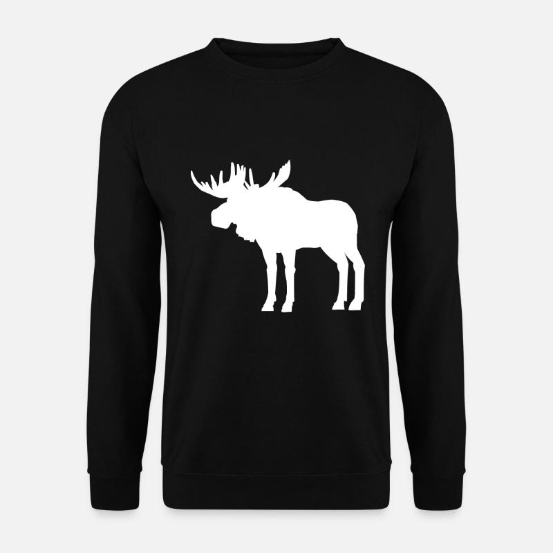 Elch Silhouette - Unisex Pullover - Schwarz