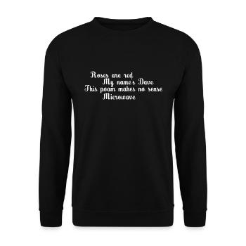 Roses are red - Unisex Sweatshirt - black - Front - Alina (178cm) & Michal (187cm)