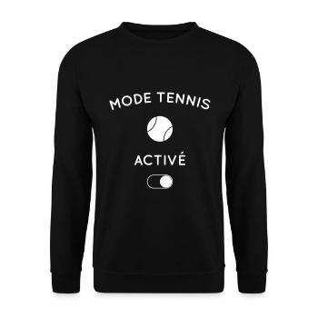 Humour - Mode tennis activé - Sweat-shirt Unisexe - noir - Devant - Alina (178cm) & Michal (187cm)