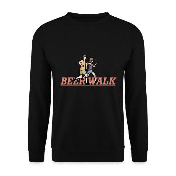 Promenade de la bière - Bier Marathon - Sweat-shirt Unisexe - noir - Devant - Alina (178cm) & Michal (187cm)