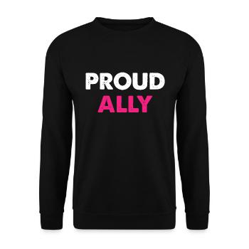 Fier allié - Sweat-shirt Unisexe - noir - Devant - Alina (178cm) & Michal (187cm)