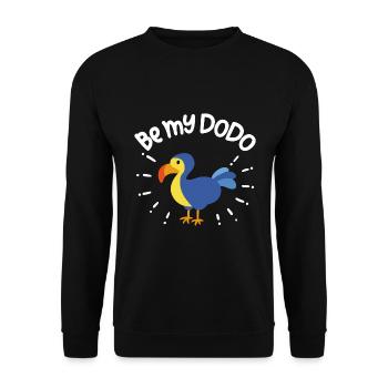 Sei mein Dodo | ich liebe Dodos - Unisex Pullover - Schwarz - Vorne - Alina (178cm) & Michal (187cm)