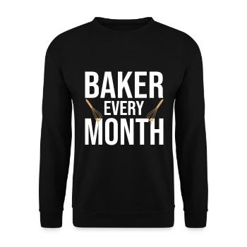 Baker - Unisex Sweatshirt - black - Front - Alina (178cm) & Michal (187cm)