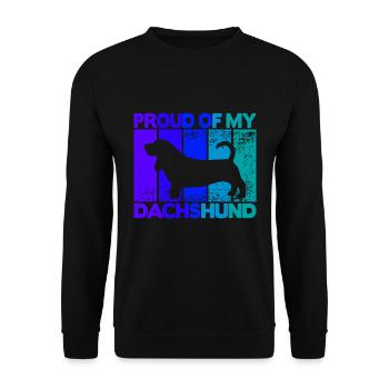 Fier de mon teckel - Sweat-shirt Unisexe - noir - Devant - Alina (178cm) & Michal (187cm)
