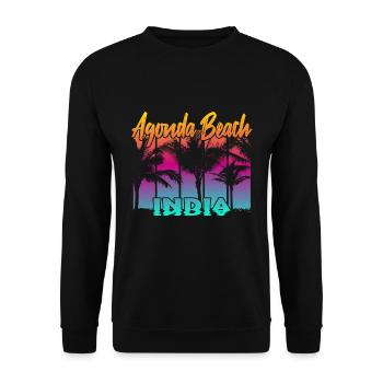 Agonda Beach India - Unisex Pullover - Schwarz - Vorne - Alina (178cm) & Michal (187cm)