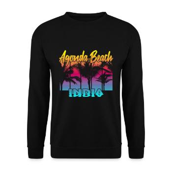 Agonda Beach India - Unisex Pullover - Schwarz - Vorne - Alina (178cm) & Michal (187cm)