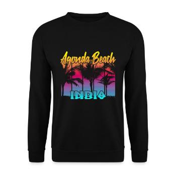 Agonda Beach India - Unisex Pullover - Schwarz - Vorne - Alina (178cm) & Michal (187cm)