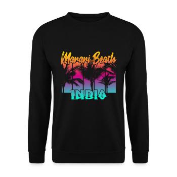 Marari Beach India - Unisex Pullover - Schwarz - Vorne - Alina (178cm) & Michal (187cm)