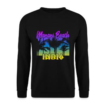 Marari Beach India - Unisex Pullover - Schwarz - Vorne - Alina (178cm) & Michal (187cm)