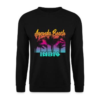 Agonda Beach India - Unisex Pullover - Schwarz - Vorne - Alina (178cm) & Michal (187cm)