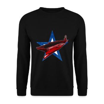 Aircraft carrier - Unisex Sweatshirt - black - Front - Alina (178cm) & Michal (187cm)