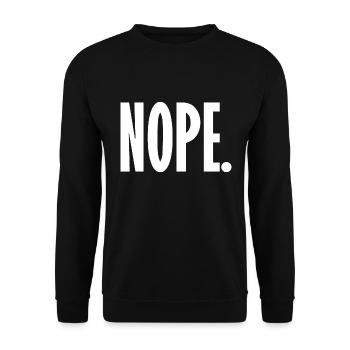 Nope - Unisex Sweatshirt - black - Front - Alina (178cm) & Michal (187cm)