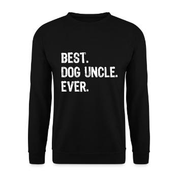 Best Dog Uncle Ever Funny Gift Father s Day Christ - Unisex Pullover - Schwarz - Vorne - Alina (178cm) & Michal (187cm)