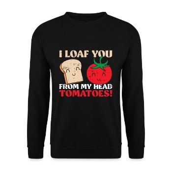 Tomate - Unisex Pullover - Schwarz - Vorne - Alina (178cm) & Michal (187cm)