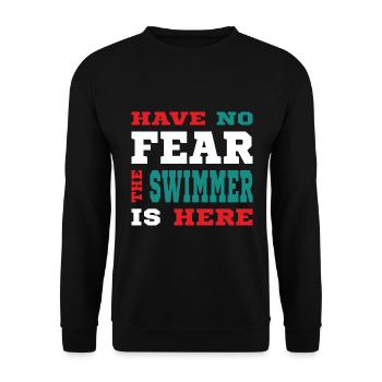 Have no Fear the Schwimmer is here Outfit - Unisex Sweatshirt - black - Front - Alina (178cm) & Michal (187cm)