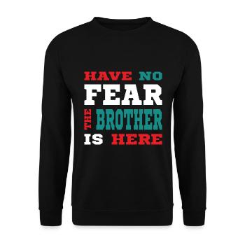 N’ayez crainte, le Bruder est là Tenue - Sweat-shirt Unisexe - noir - Devant - Alina (178cm) & Michal (187cm)