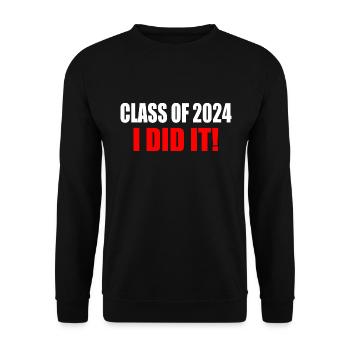 Class of 2024 - Unisex Sweatshirt - black - Front - Alina (178cm) & Michal (187cm)