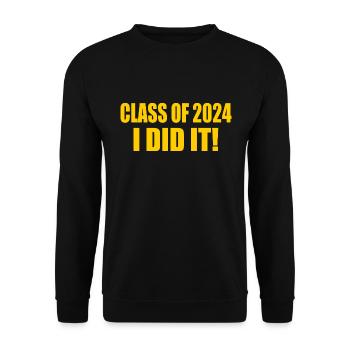 Class of 2024 - Unisex Pullover - Schwarz - Vorne - Alina (178cm) & Michal (187cm)