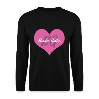 Border Collie - Unisex Pullover - Schwarz - Vorne - Alina (178cm) & Michal (187cm)