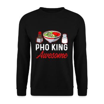 Pho King - Unisex Sweatshirt - black - Front - Alina (178cm) & Michal (187cm)