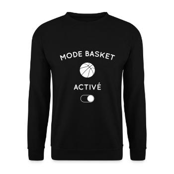 Humour - Mode basket activé - Sweat-shirt Unisexe - noir - Devant - Alina (178cm) & Michal (187cm)