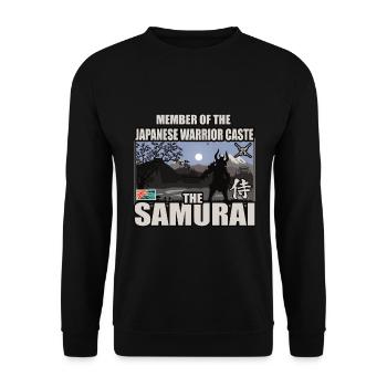 Samurai, member of the Japanese warrior caste - Unisex Sweatshirt - black - Front - Alina (178cm) & Michal (187cm)