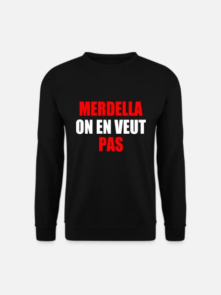 merdella on en veut pas - Sweat-shirt Unisexe - noir