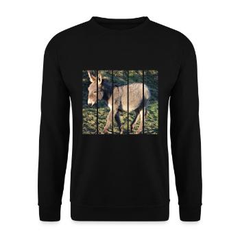 Esel - Unisex Pullover - Schwarz - Vorne - Alina (178cm) & Michal (187cm)