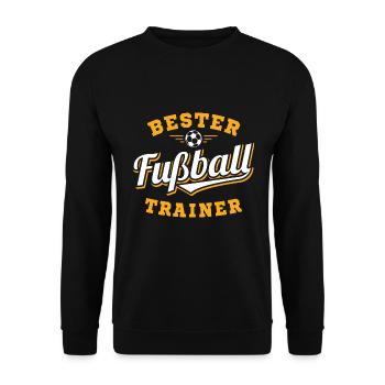Bester Fußball Trainer / Team Mannschaft Sport - Unisex Pullover - Schwarz - Vorne - Alina (178cm) & Michal (187cm)