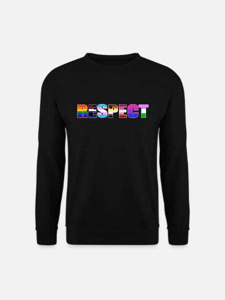 Respect - LGBTIQ Gay Pride Queer Coming Out - Unisex Pullover - Schwarz