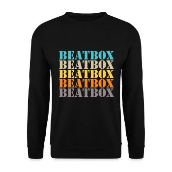 Beatbox Style Musical Percussion Vocale Musique - Sweat-shirt Unisexe - noir - Devant - Alina (178cm) & Michal (187cm)