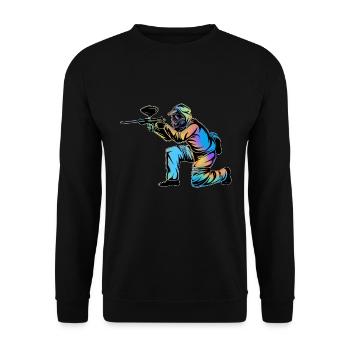 Paintball - Unisex Sweatshirt - black - Front - Alina (178cm) & Michal (187cm)